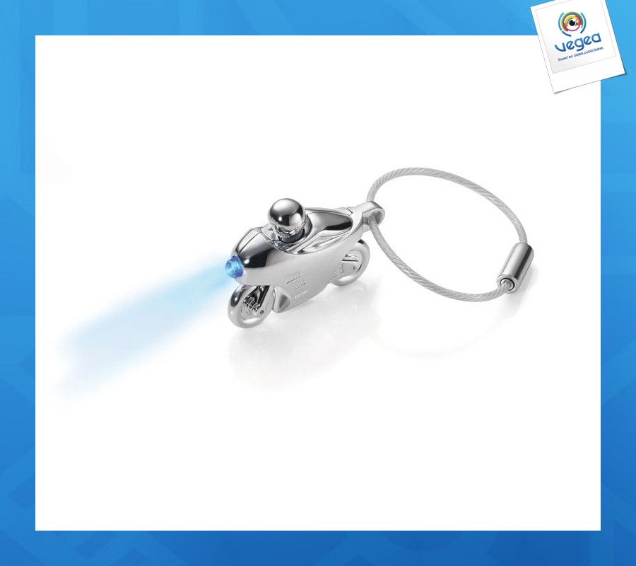 Porte-clés lampe, porte-clefs publicitaire, Porte-clés lampe moto design  personnalisable
