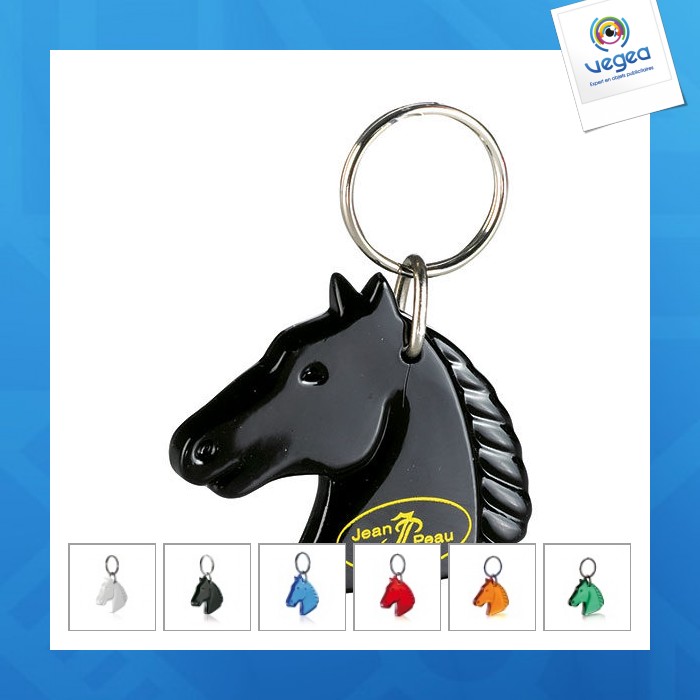 Porte-clés personnalisable cheval porte-clés plastique