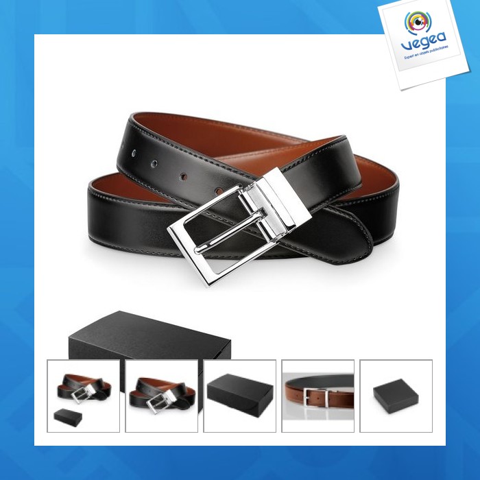 Reversible suit belt belt