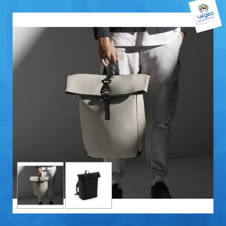 Sac à dos avec rabat enroulable roll-top personnalisable Cadeau