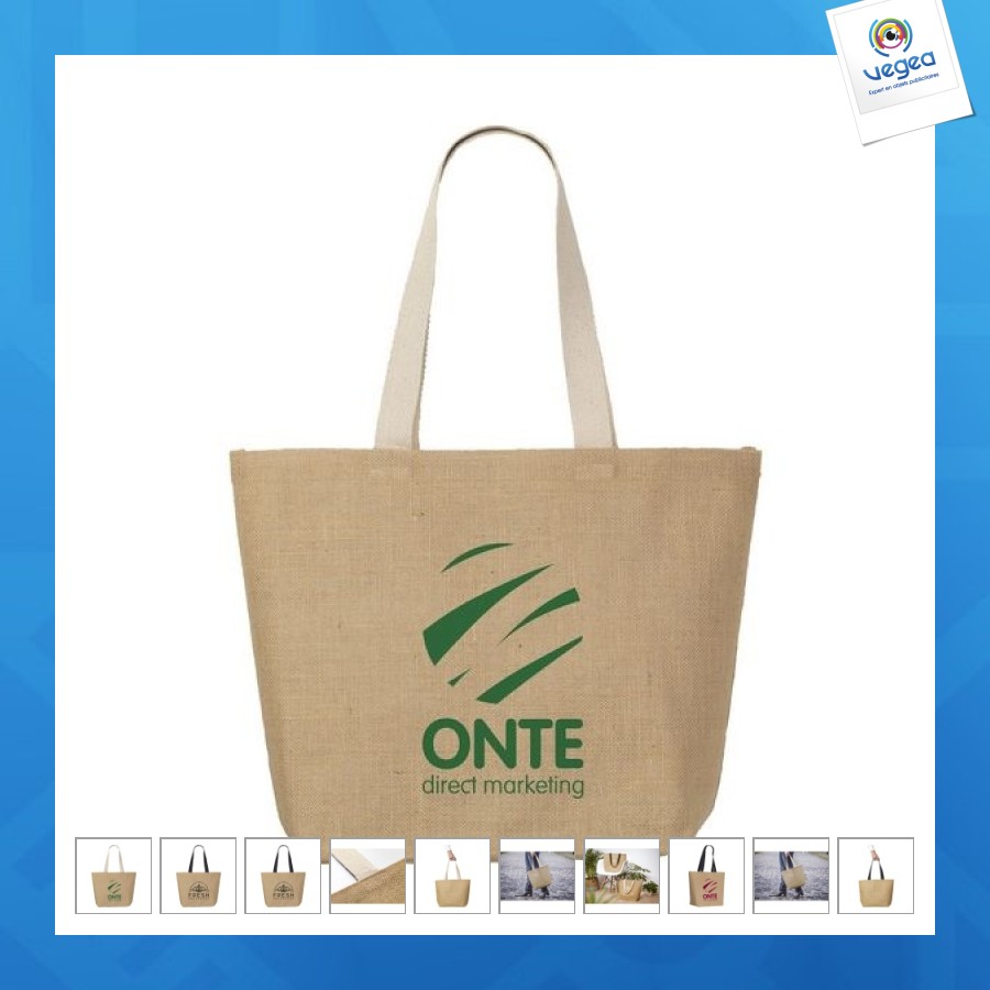 Sac En Toile De Jute Personnalisable CGFN - Idéal Cadeau Maman, Grand-mère | 4 Tailles | Lavage Main