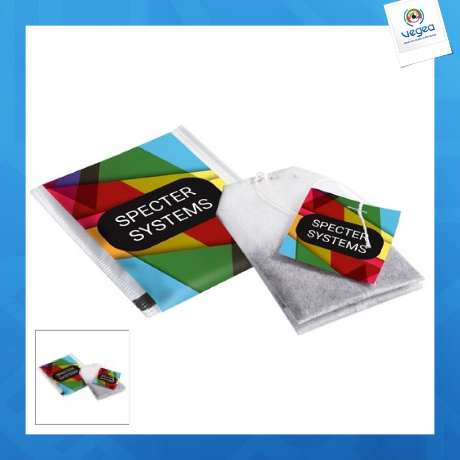 Sachet de thé avec sa propre étiquette Sachet de thé avec sa propre étiquette