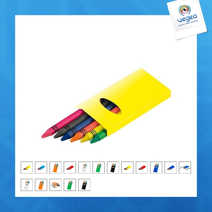 Set de 6 crayons de cire Crayon gras et crayon de cire