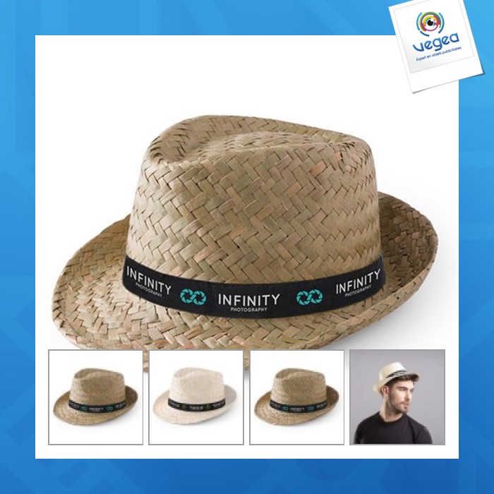 Sombrero de paja personalizable de palma