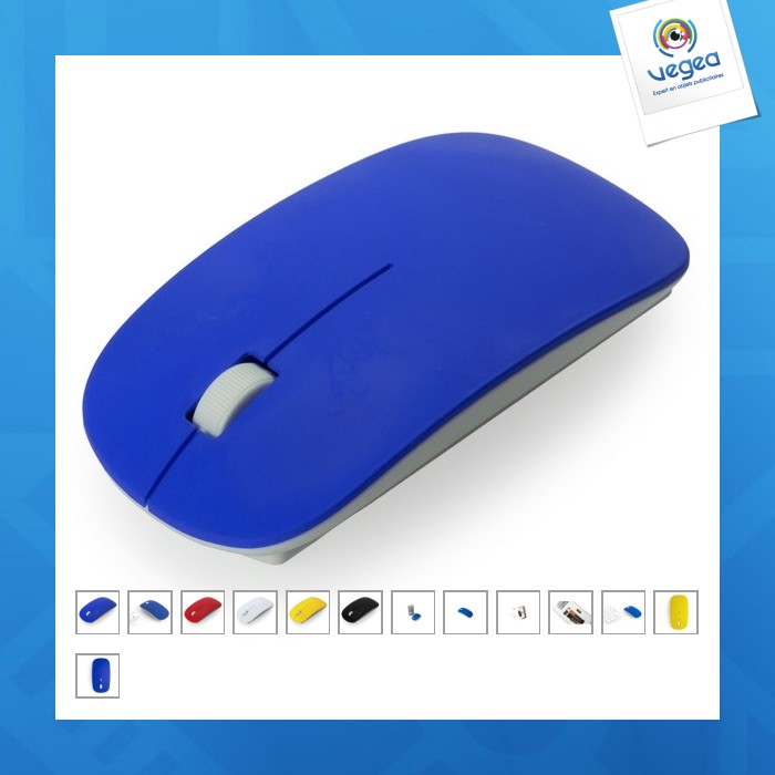 Souris optique promotionnelle plate sans fil - nombreux coloris Souris optique promotionnelle plate sans fil - nombreux coloris