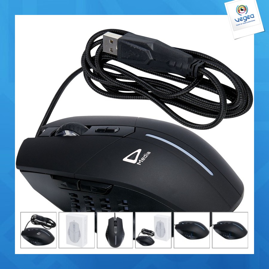 Souris publicitaire gamer rgb gleam Souris publicitaire gamer rgb gleam
