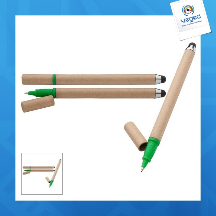 Stylet en carton recyclé et stylo à bille ecotouch Stylet en carton recyclé et stylo à bille ecotouch