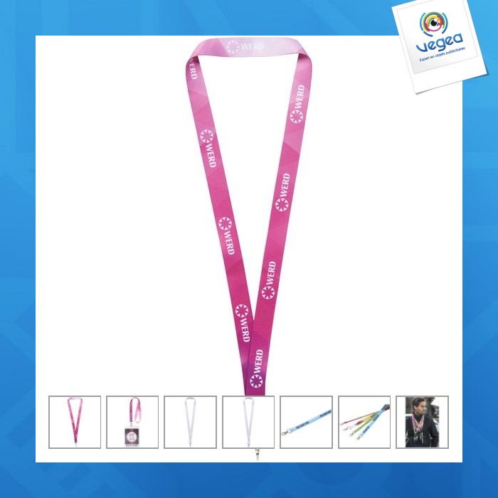 Sublimated lanyard, 2 sides, 4-colour process