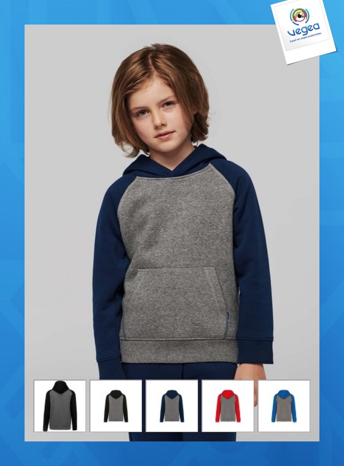 Estallar Pelearse Quagga Sudadera con capucha bicolor para niños - proact personalizable | Sudaderas  para niños | Niños | Goodies