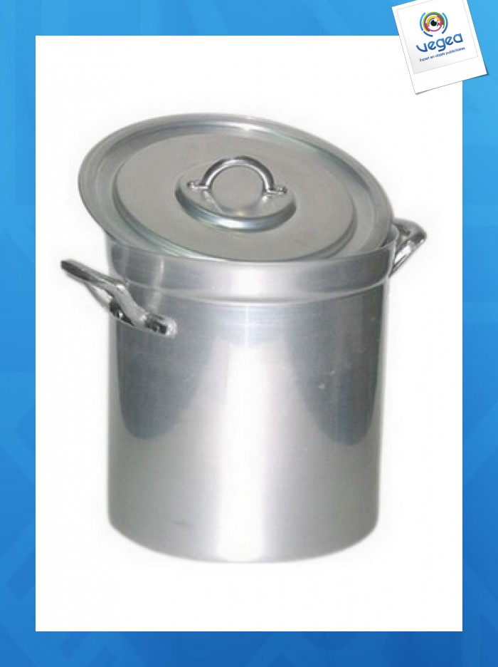 Tall kettle 17 litres + lid aluminium handles aluminium 18/10e 28 cm ø 28 cm pot, pan, stewpot and couscous maker