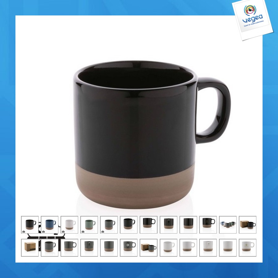 Tasse et mug émaillé, Cadeau d'affaires, Tasse 360 ml en céramique  émaillée personnalisable