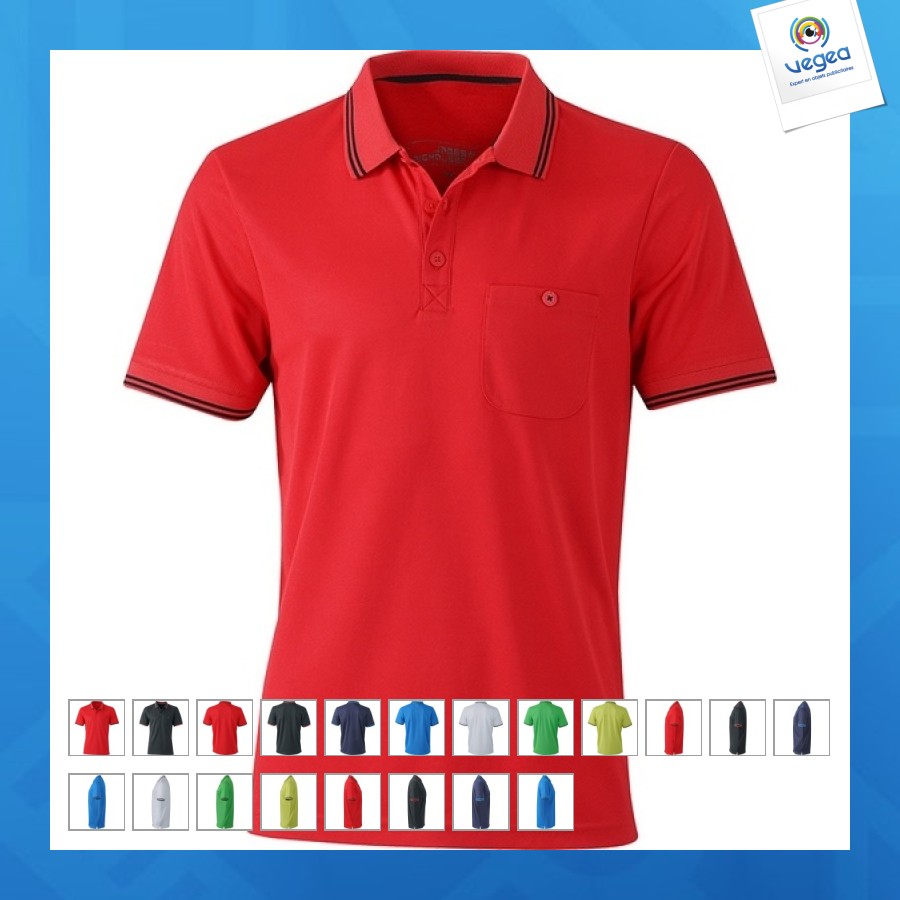 pocket | Breathable sports polo shirts 