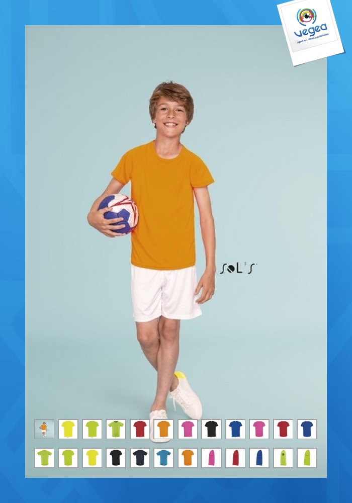 Tee-shirt enfant manches raglan sporty kids - couleur
