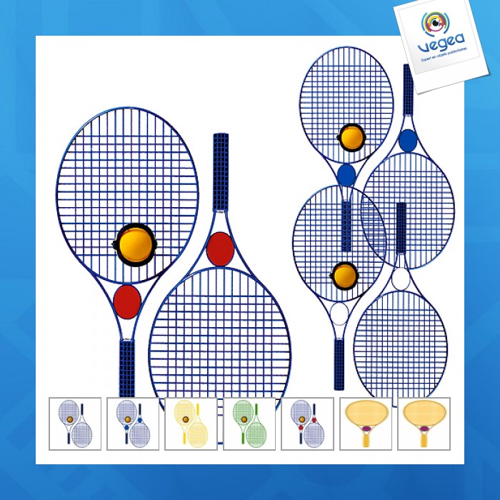 Tennis kit colour pro with advertising field beach rackets or beach tennis