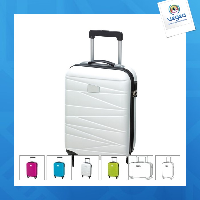 Valise cabine avion, Goodies, Trolley cabine 4 roues 22x35x20cm  personnalisable
