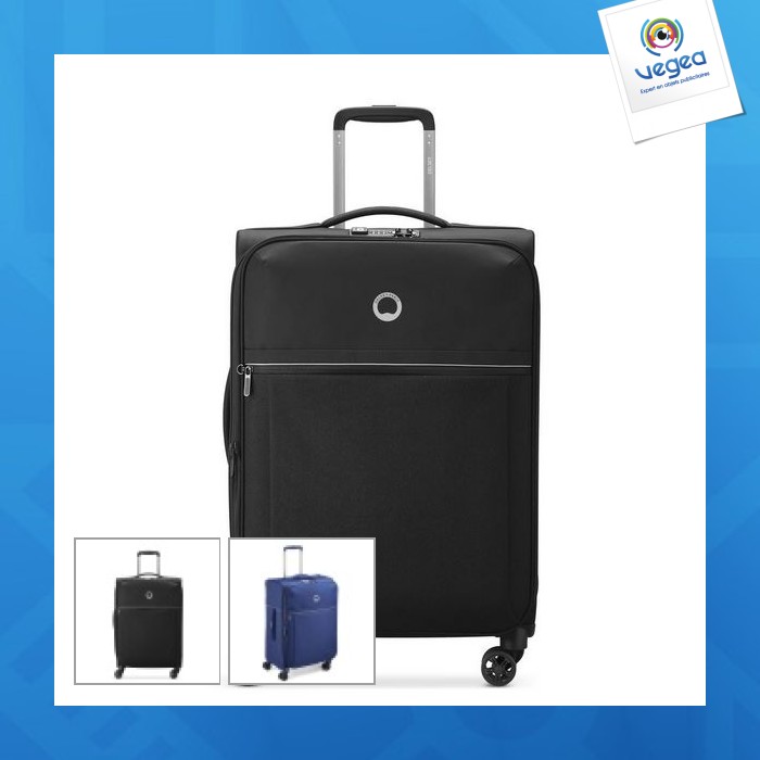 Valise trolley publicitaire 4 roues 67x42,5x27cm garantie 3 ans - brochant 2.0
