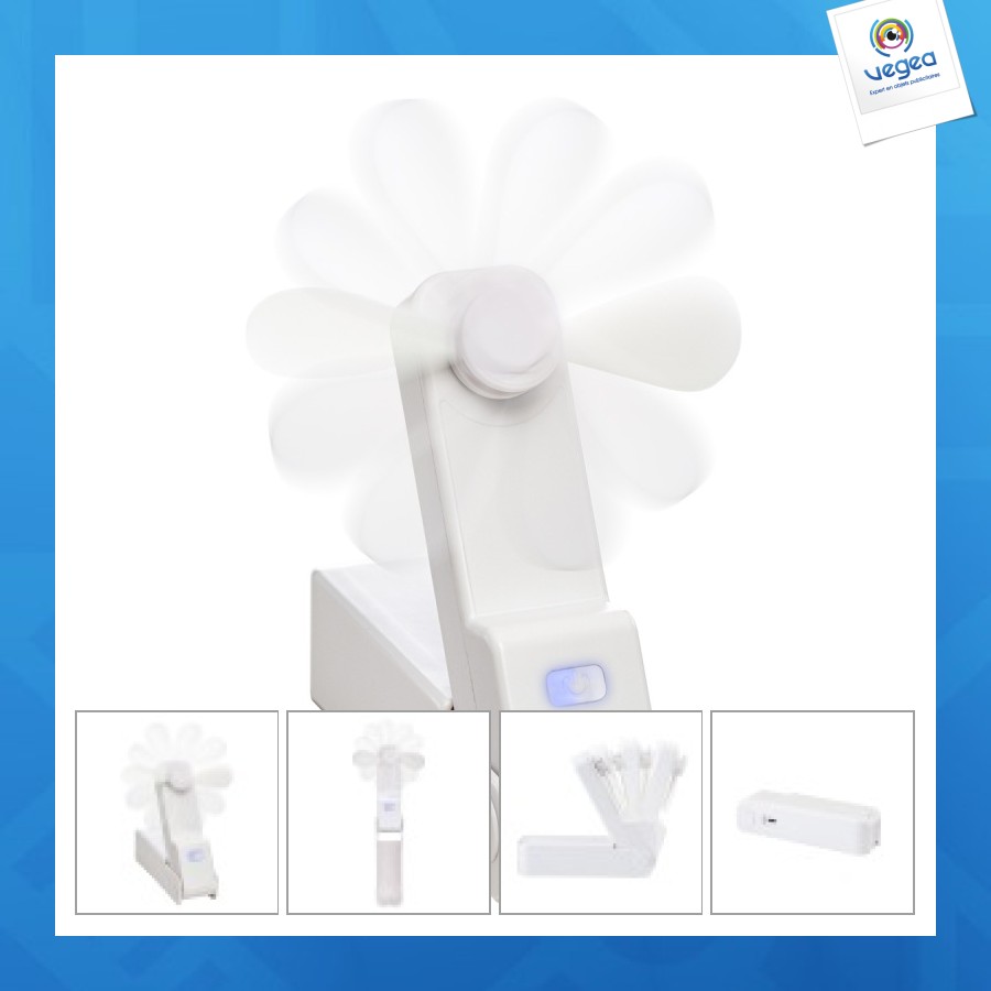 Ventilateur de poche rechargeable REEVES-JOLHOLM blanc, blanc
