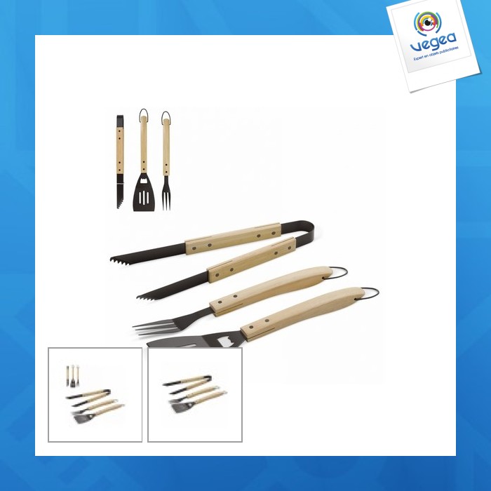 Wooden barbecue set accessory and barbecue cover